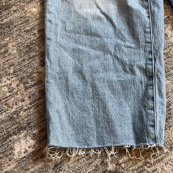 Madewell - the curvy perfect vintage wide leg crop jeans Light Blue - sz 26 - Picture 3 of 7
